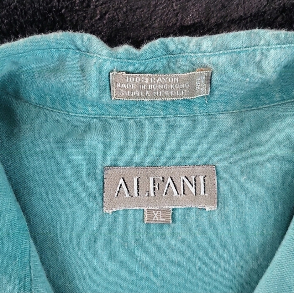 Alfani Rayon Button Up Short Sleeve XL - Picture 2 of 4
